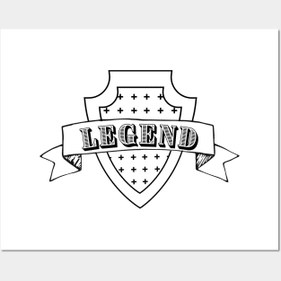 Legend Sports and Gaming Crest Shield Posters and Art